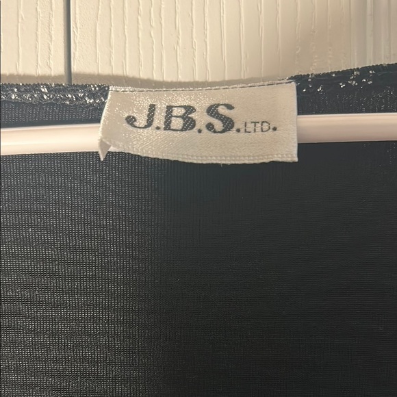 90’s Black and Silver Paisley Sparkly Wrap Top - Picture 4 of 6